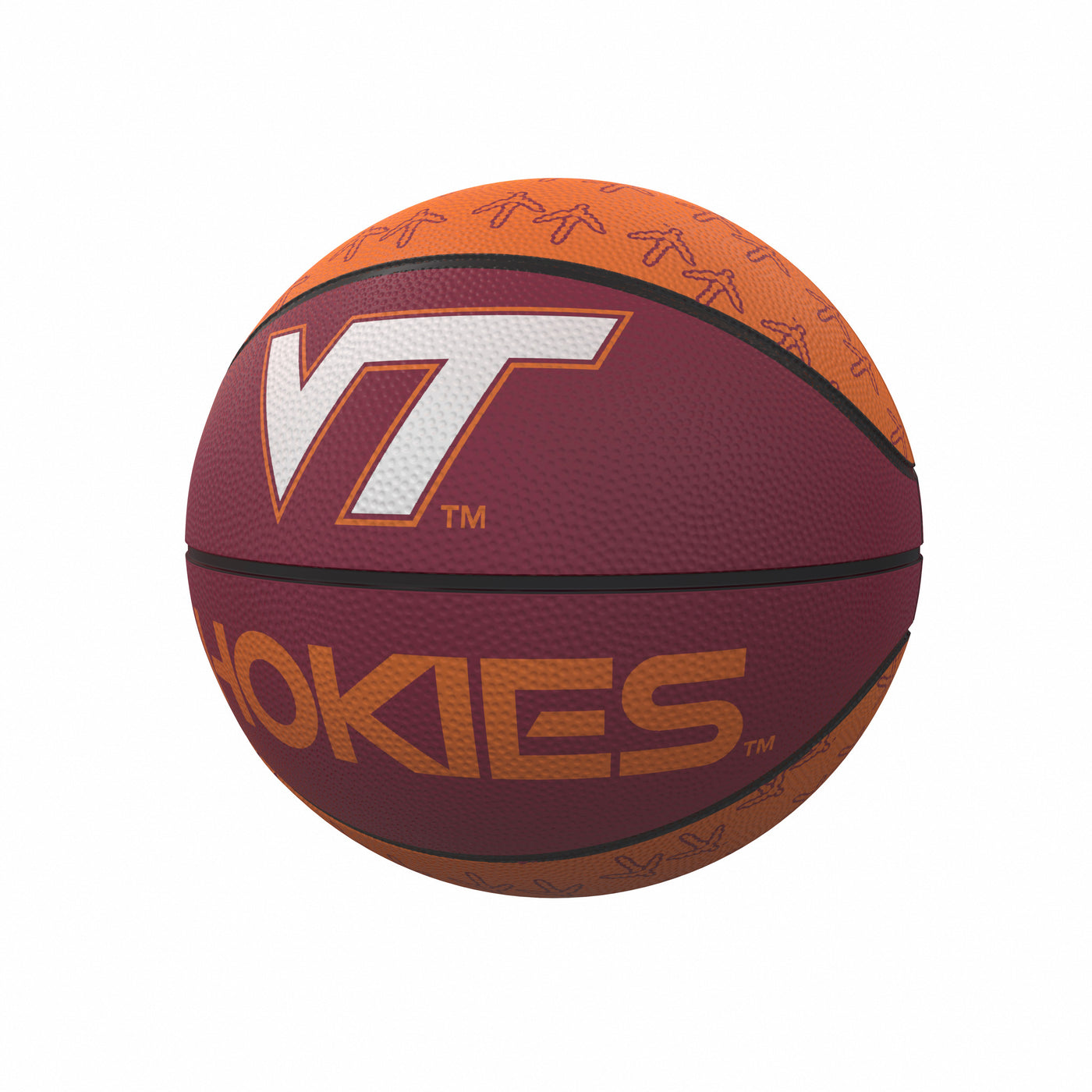 Virginia Tech Repeating Logo Mini-Size Rubber Basketball