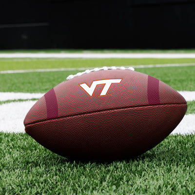 Virginia Tech Team Stripe Official-Size Composite Football