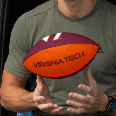 Virginia Tech Pinwheel Junior Size Rubber Football