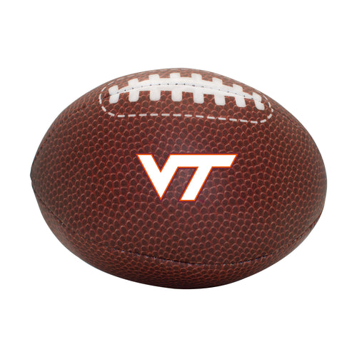 Virginia Tech micro soft football by Logo Brands, recreational foam football with team logo and vibrant colors.