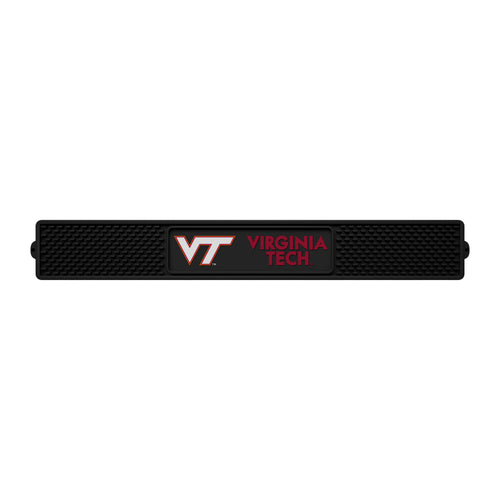 Virginia Tech logo drink mat with vibrant team colors and branding, made of durable, non-slip material for beverages.