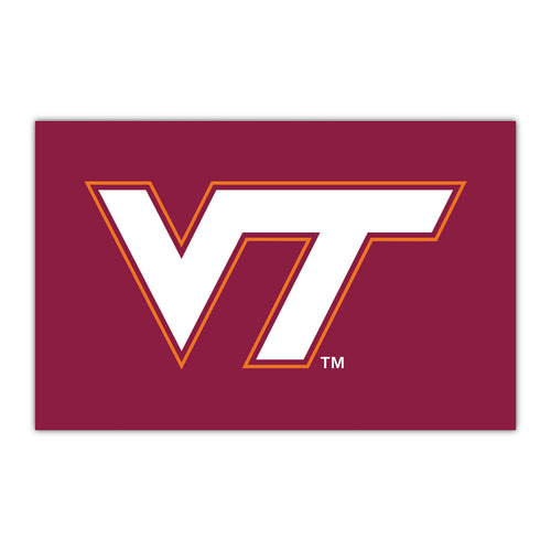 Virginia Tech HiDef Rookie mat by Logo Brands featuring team logo and vibrant design for college sports fans.