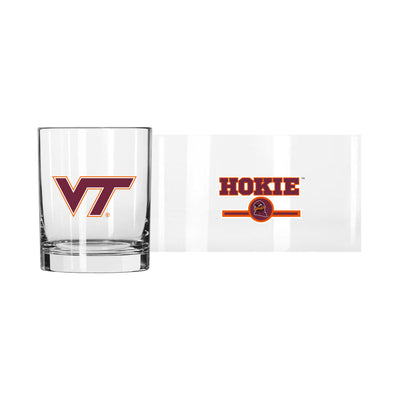 Virginia Tech 14oz Letterman Rocks Glass