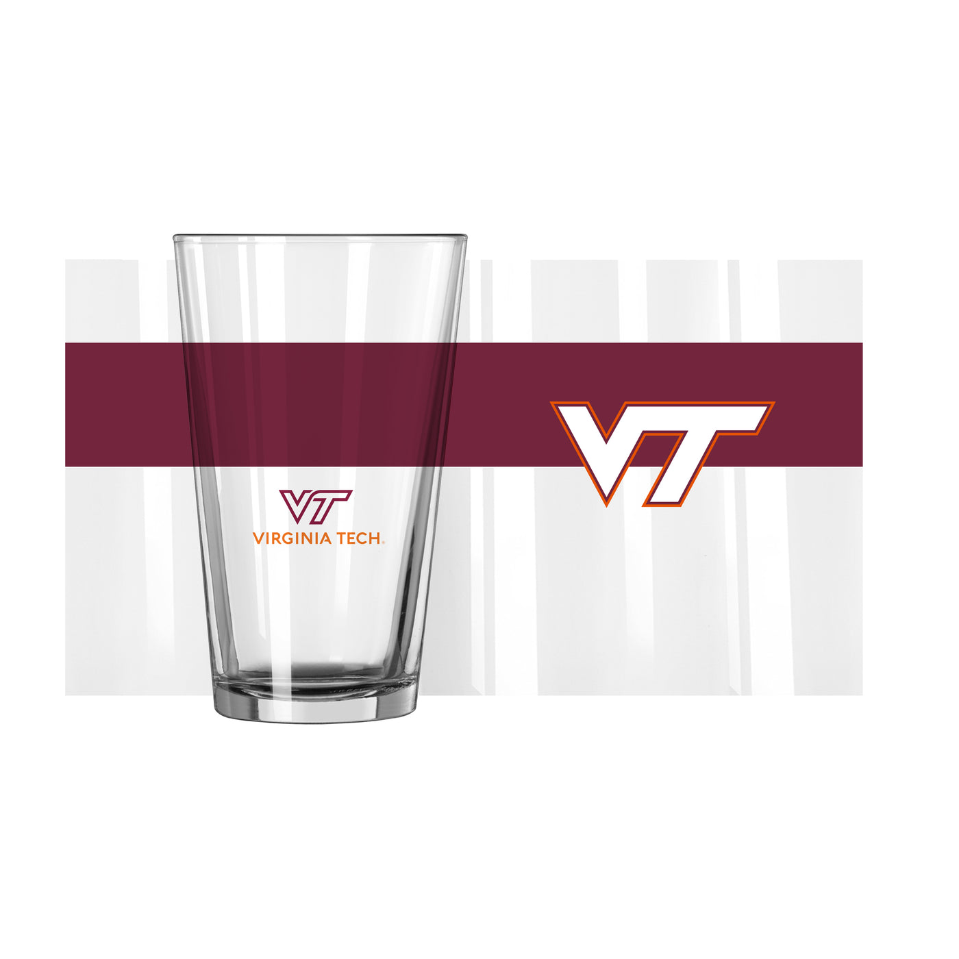 Virginia Tech 16oz Colorblock Pint Glass