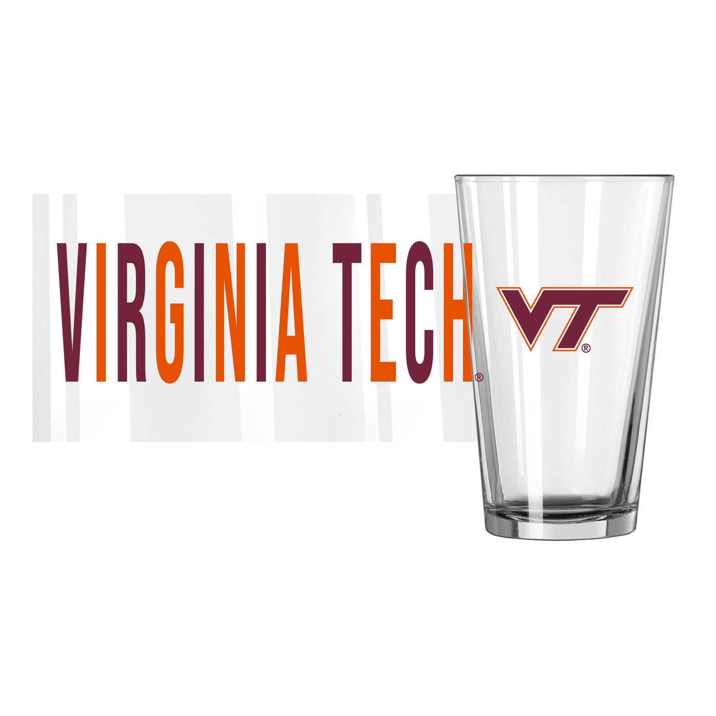 Virginia Tech 16oz Overtime Pint Glass