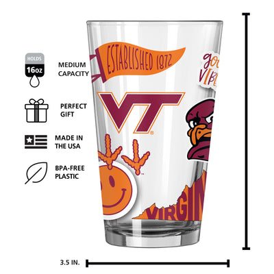 Virginia Tech 16oz Native Pint Glass - Logo Brands