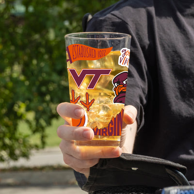Virginia Tech 16oz Native Pint Glass - Logo Brands