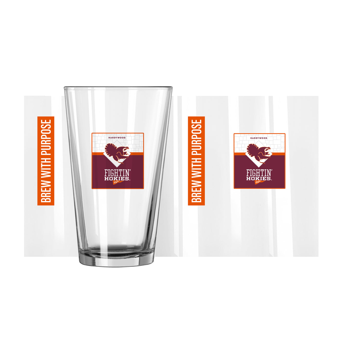 Virginia Tech 16oz Hardywood Pint Glass