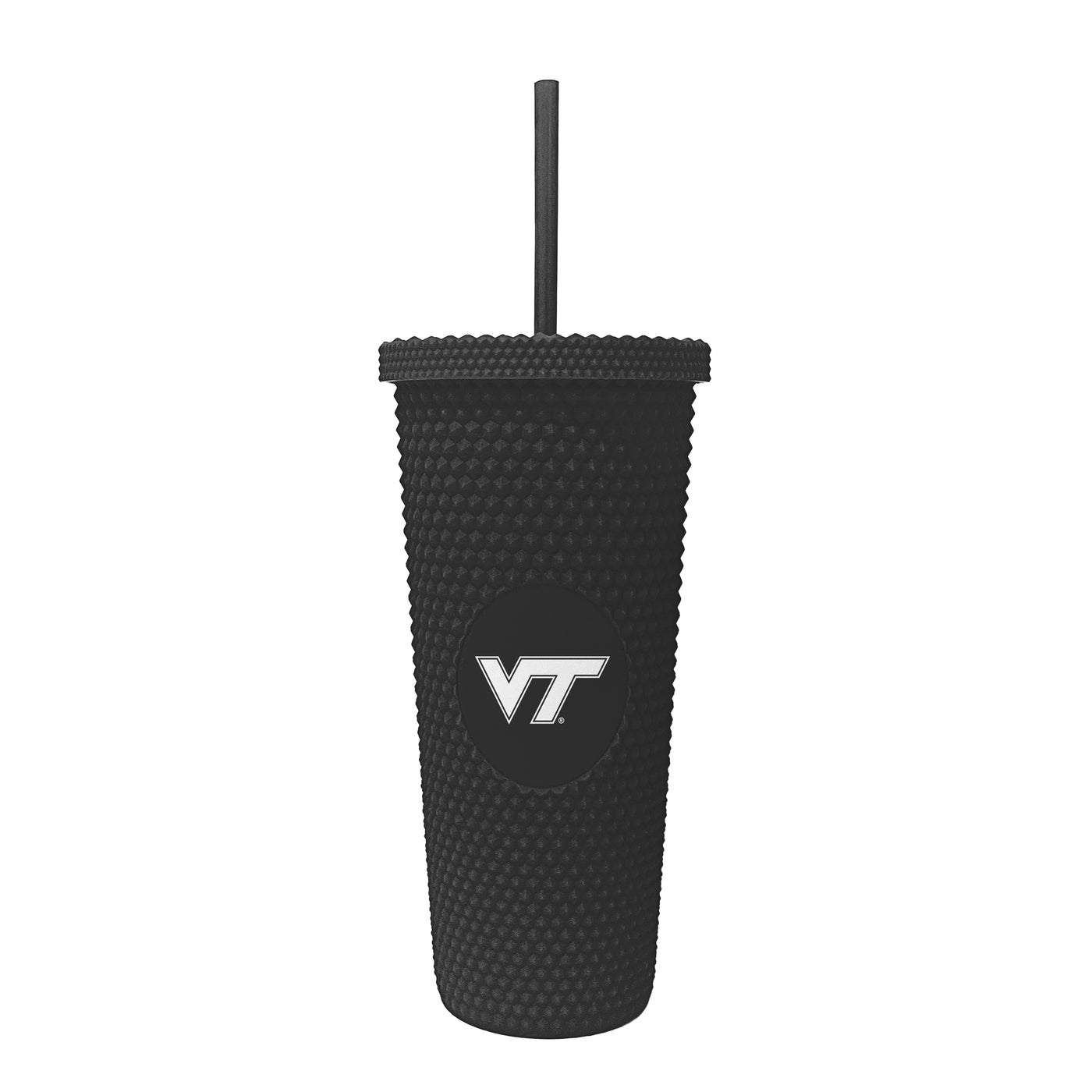 Virginia Tech Black 24oz Studded Tumbler