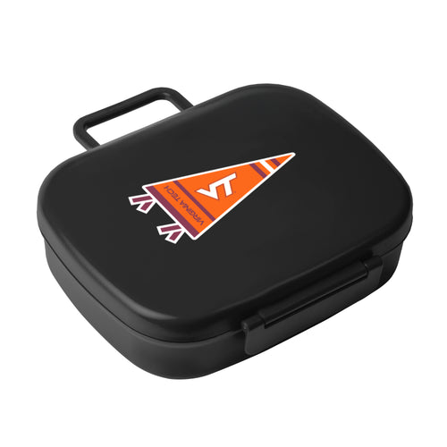 Virginia Tech travel pennant lunch box cooler by Logo Brands, featuring Virginia Tech logo and black design.