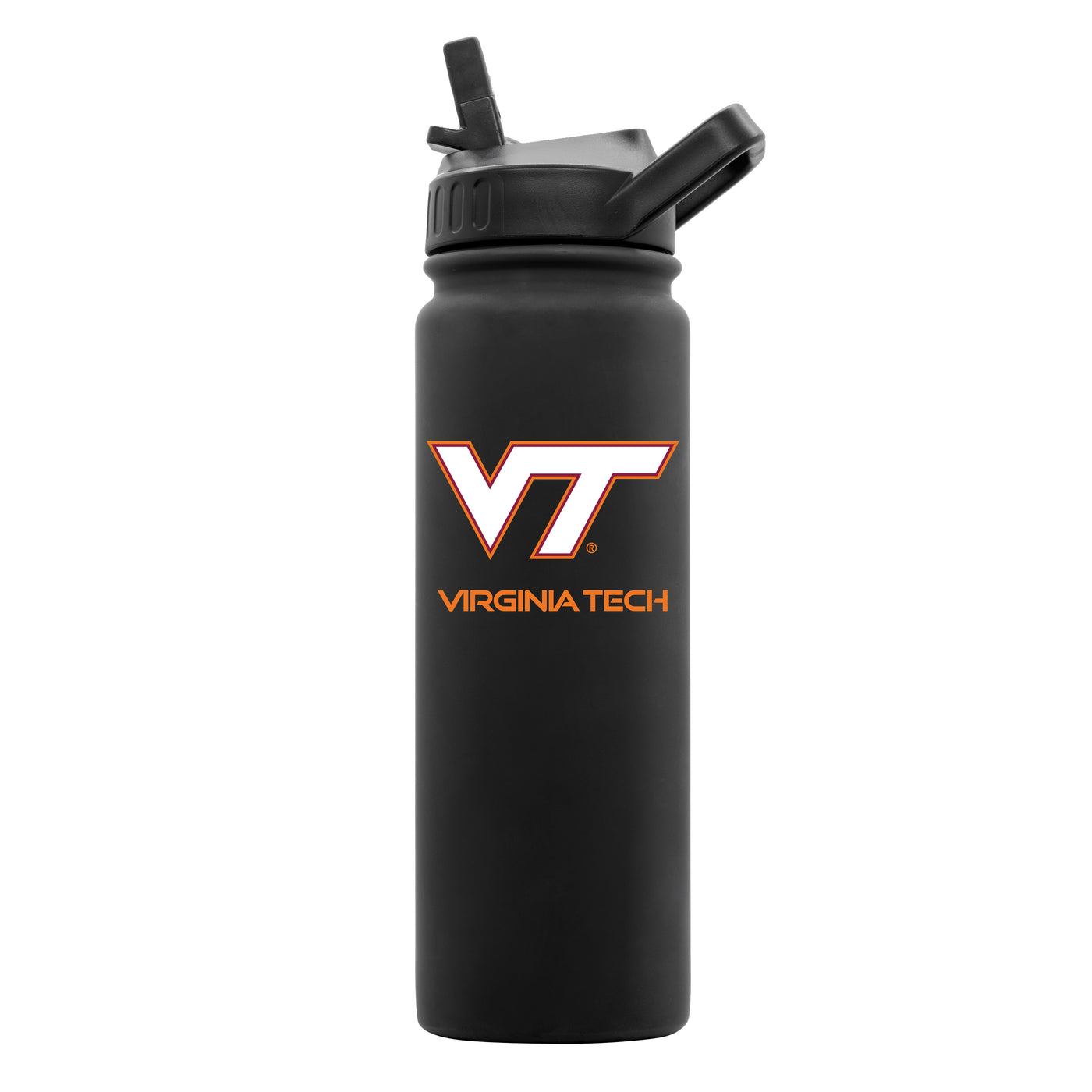 Virginia Tech 24oz Black Soft Touch Dbl Wall Btl