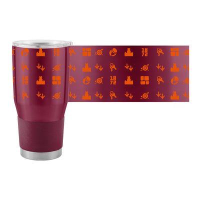 Virginia Tech 30oz Brand Pattern Stainless Tumbler - Logo Brands