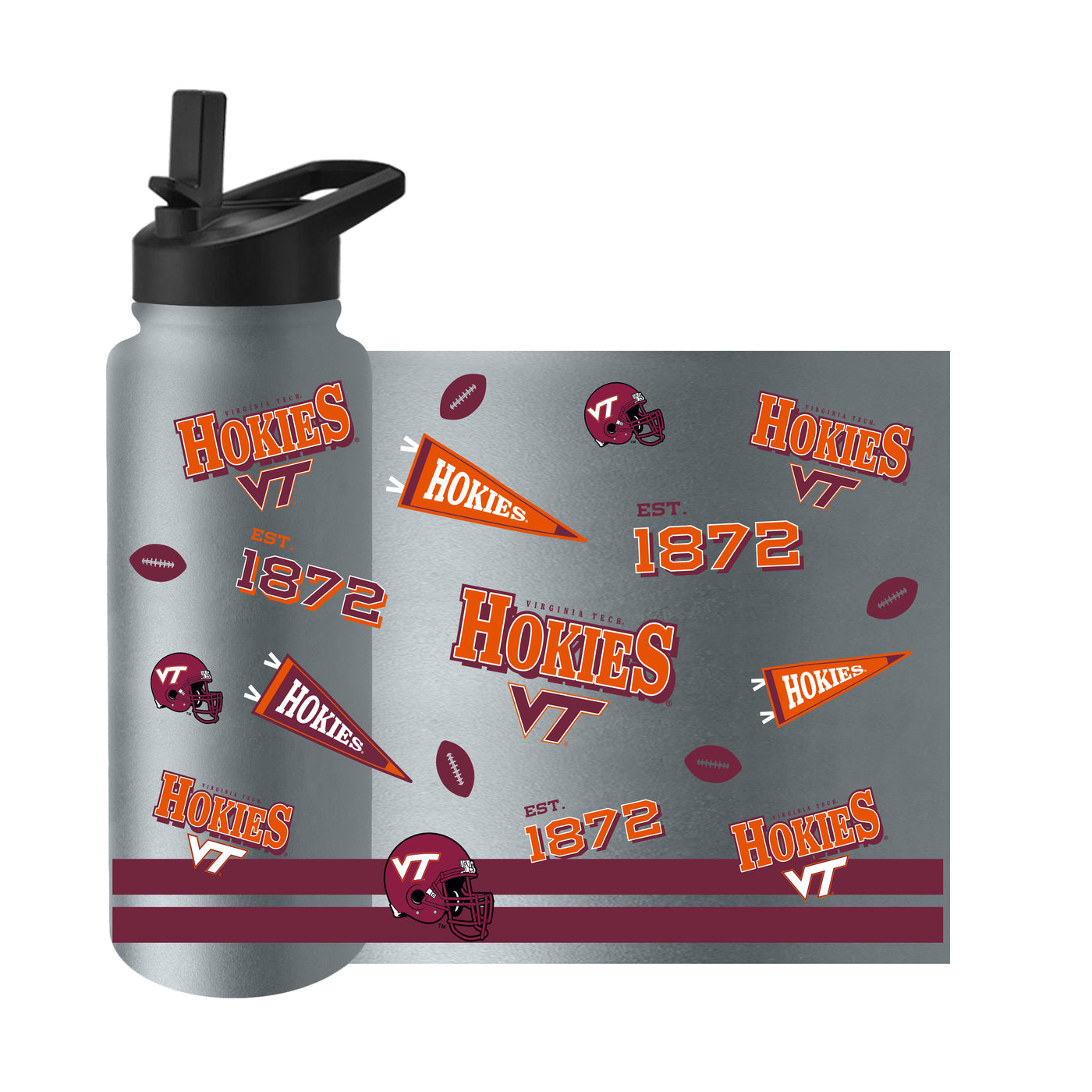 Virginia Tech 34oz TJX Native Quencher Bottle