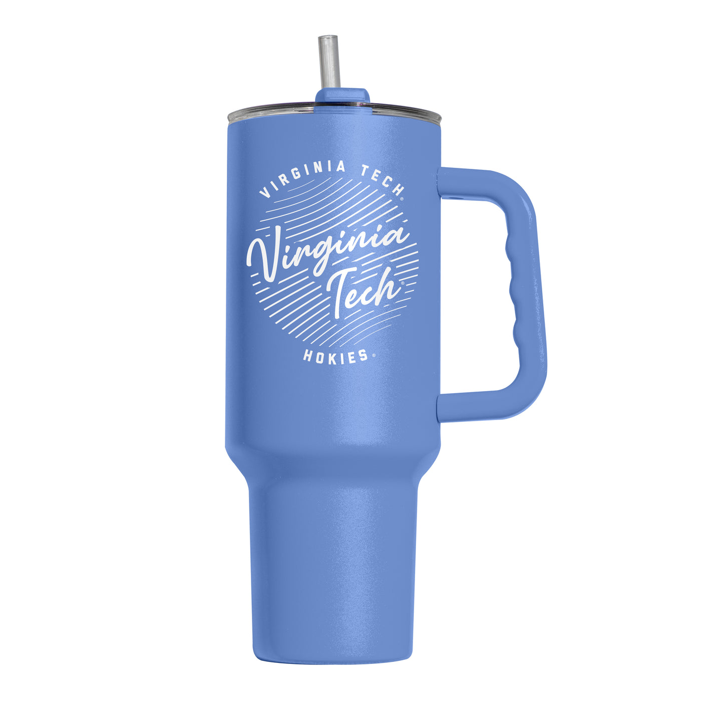 Virginia Tech 40oz Retro Script Arctic Powder Coat Tumbler