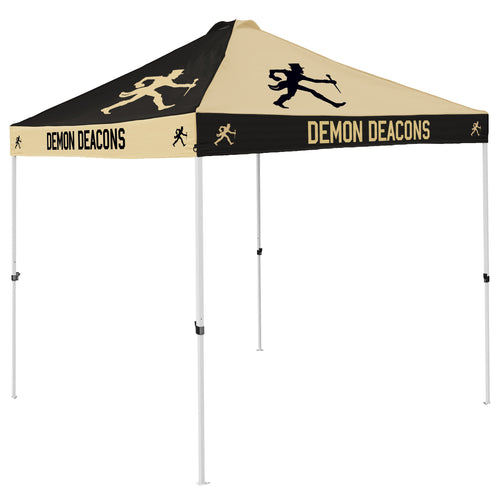 Wake Forest Checkerboard Canopy shelter by Logo Brands, featuring a vibrant black and white checkerboard design.