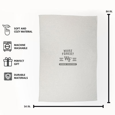 Wake Forest Oatmeal Sweatshirt Blanket