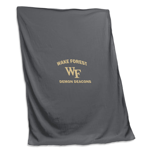 Wake Forest screened sweatshirt blanket by Logo Brands, featuring a cozy blanket with Wake Forest University logo and design.