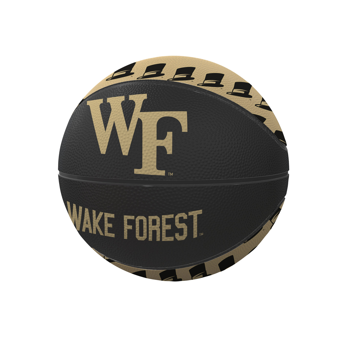 Wake Forrest Repeating Logo Mini-Size Rubber Basketball