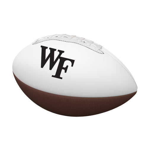 Mini Wake Forest autograph football by Logo Brands, featuring team logo and space for signatures, perfect for sports memorabilia.