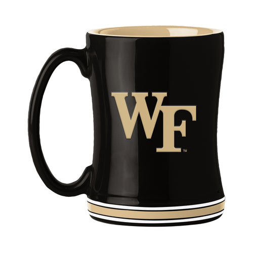 Wake Forest 14oz Relief Mug featuring the university logo on durable drinkware perfect for hot beverages.