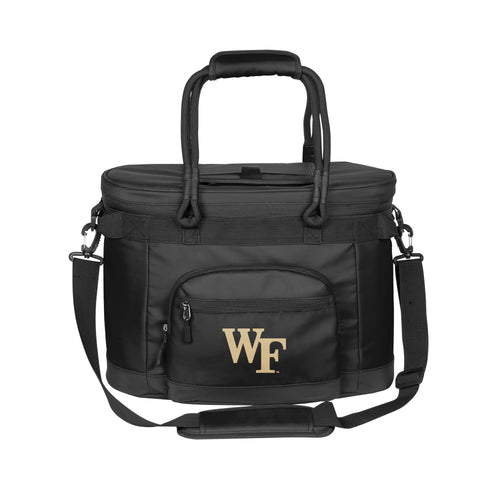 Wake Forest 35 Can Flex Cooler by Logo Brands, insulated cooler bag with adjustable straps and multiple compartments.