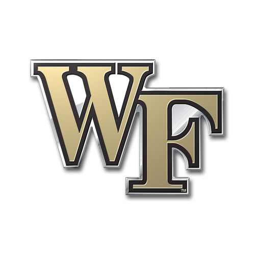 Wake Forest University embossed emblem by Logo Brands, featuring the university's colorful embossed crest and emblem design.