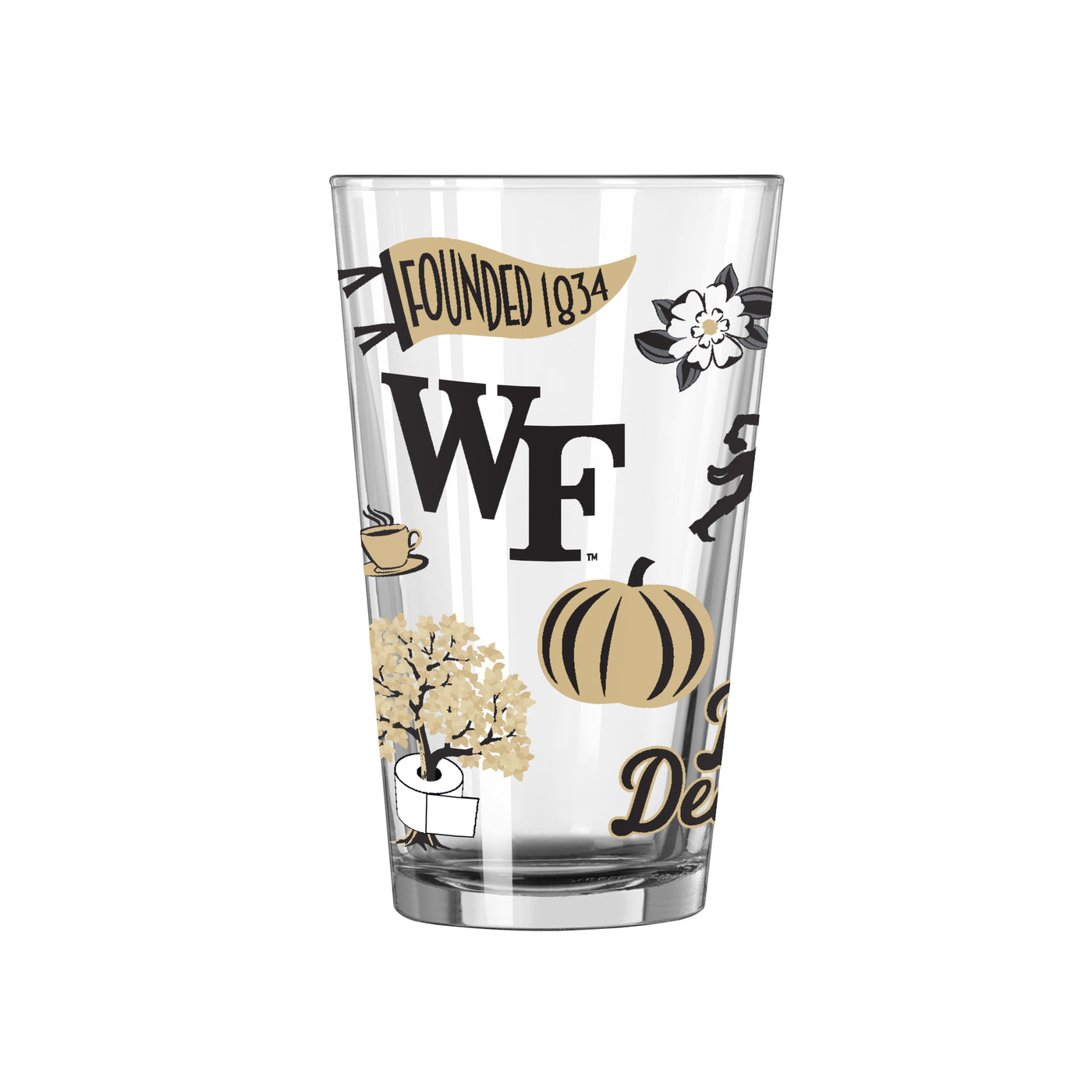 Wake Forest 16oz Native Pint Glass