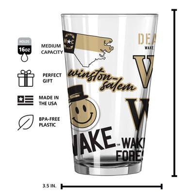 Wake Forest 16oz Native Pint Glass