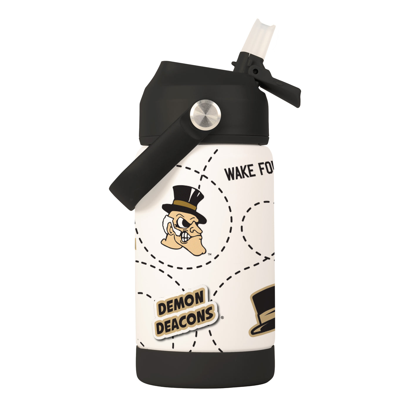 Wake Forest 12oz Mascot SS Kids Bottle