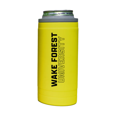 Wake Forest 12oz Cru Stacked Soft Touch Slim Coolie - Logo Brands