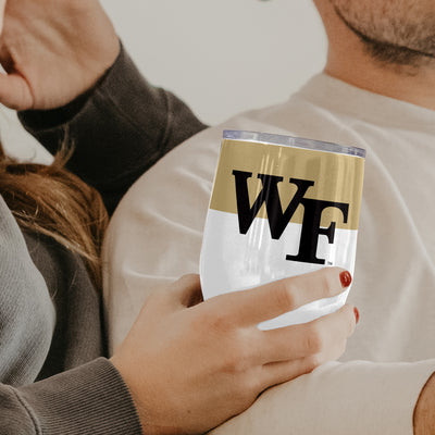Wake Forest 16oz Colorblock Stainless Curved Beverage