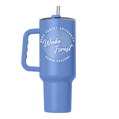 Wake Forest 40oz Retro Script Arctic Powder Coat Tumbler - Logo Brands