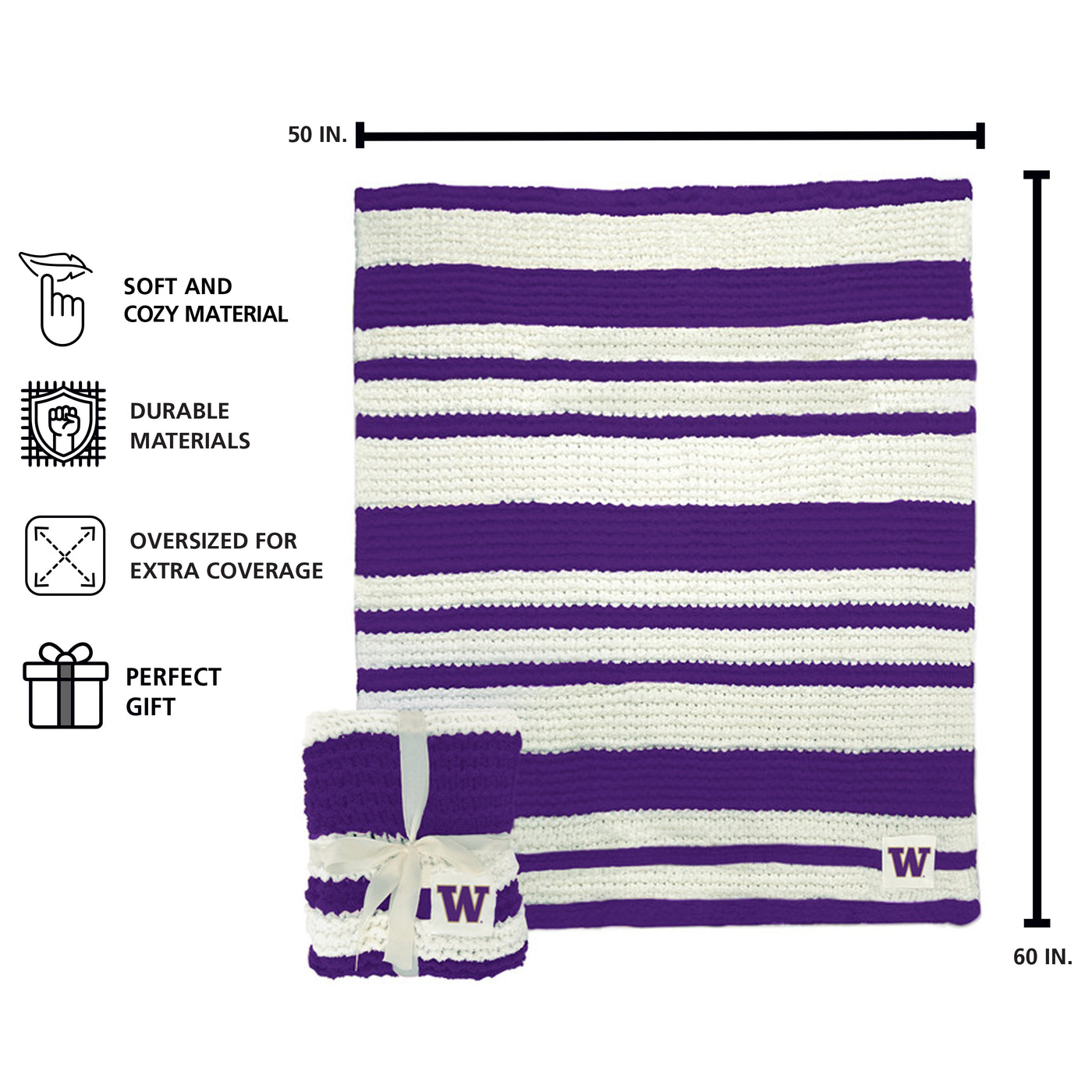 Washington Cable Knit Throw 50x60