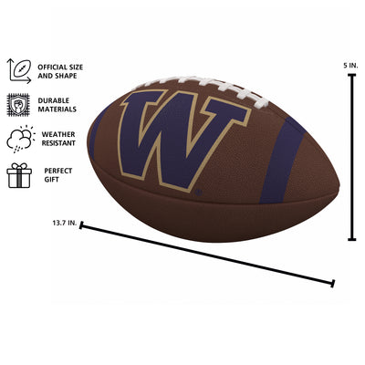 Washington Team Stripe Official-Size Composite Football