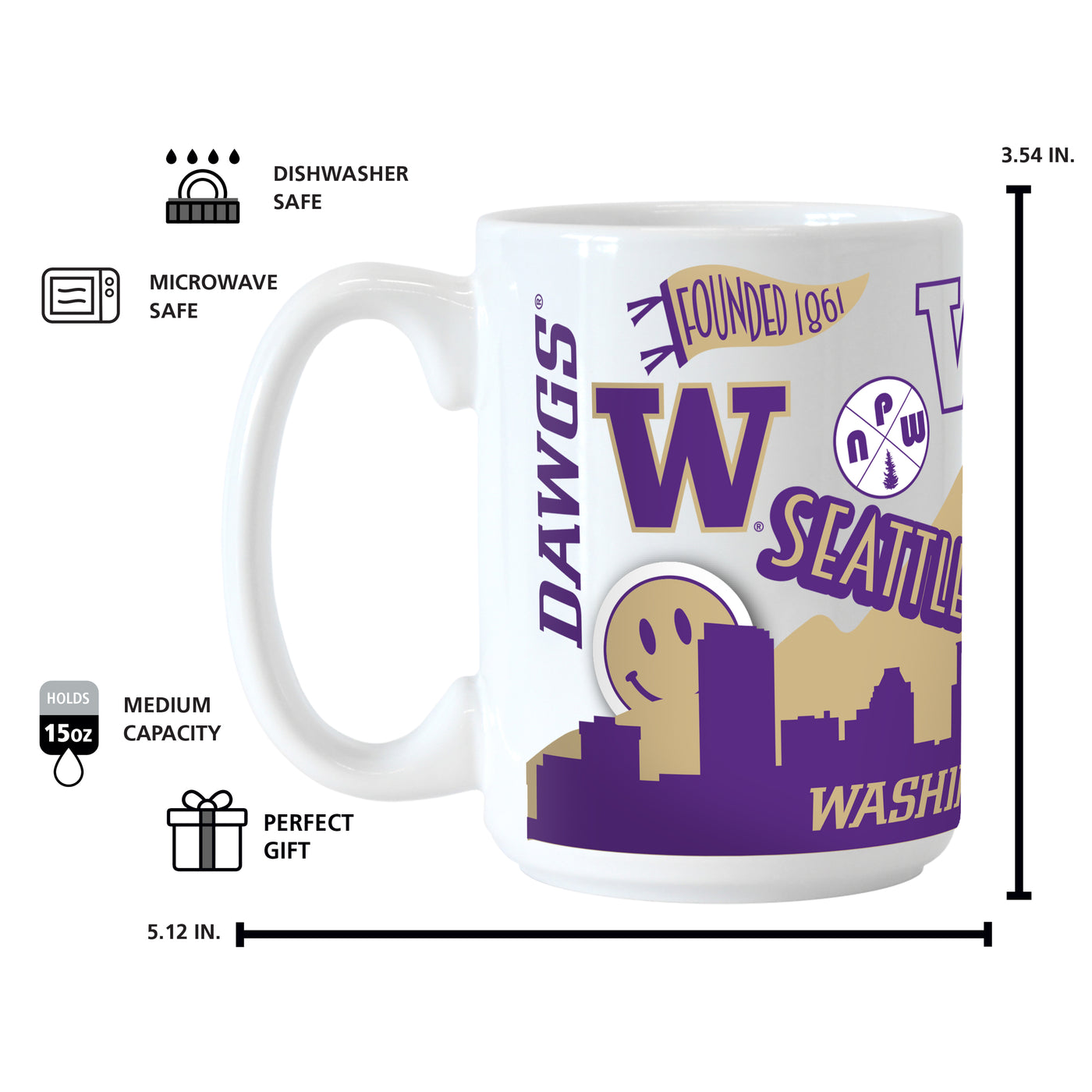 Washington 15oz Native Sublimated Mug