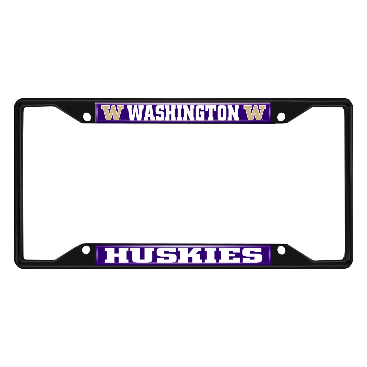 University of Washington Black License Plate Frame