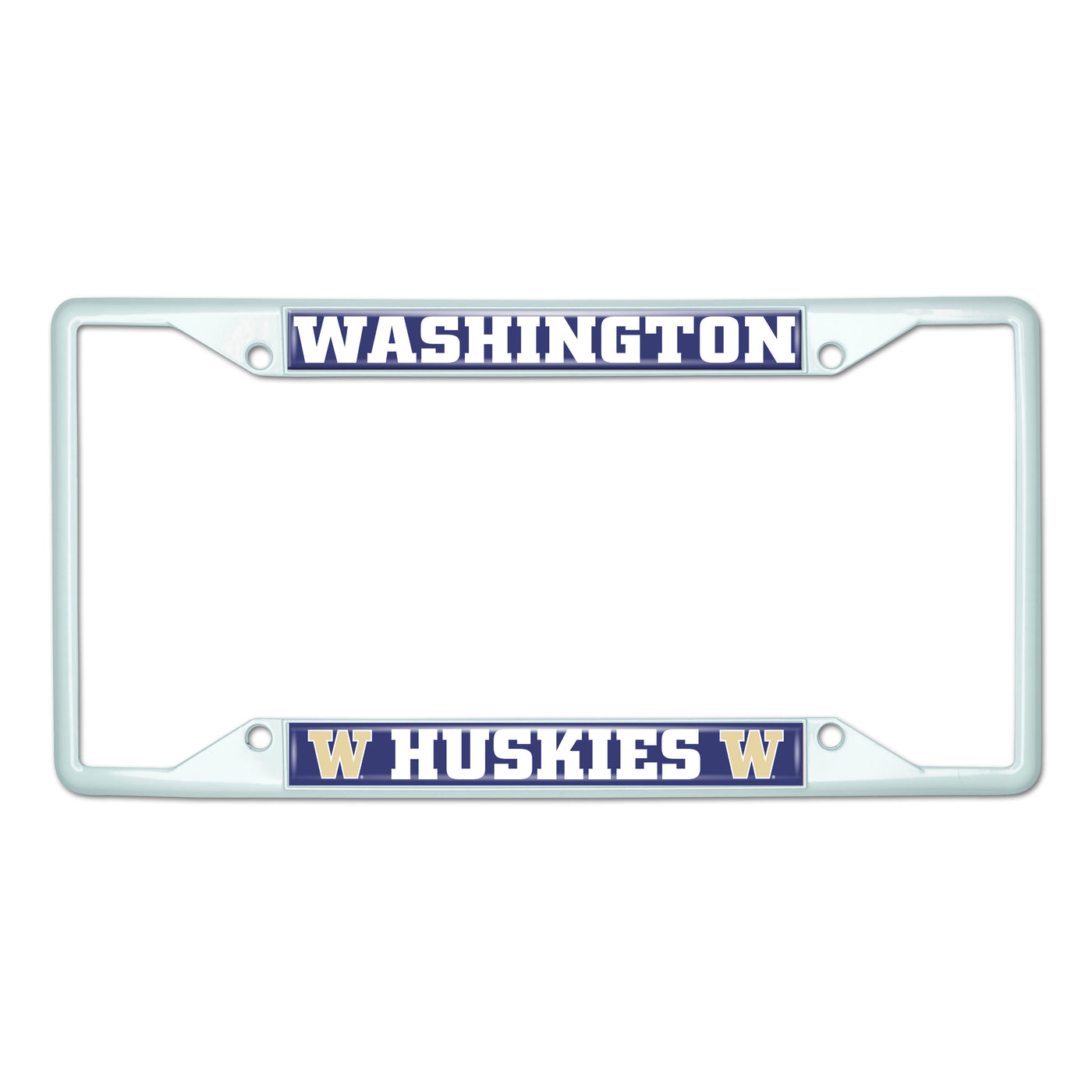 University of Washington-White License Plate