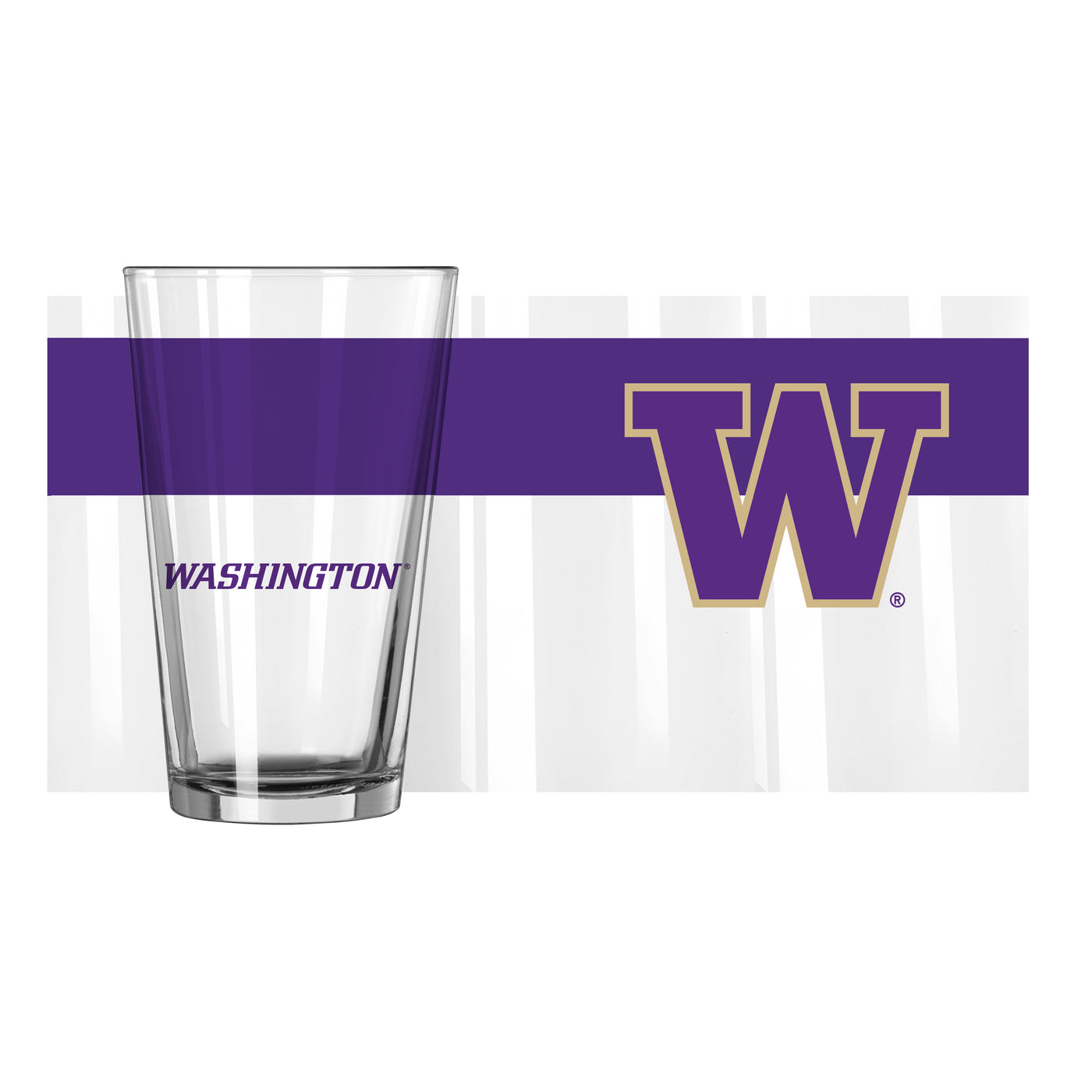 Washington 16oz Colorblock Pint Glass