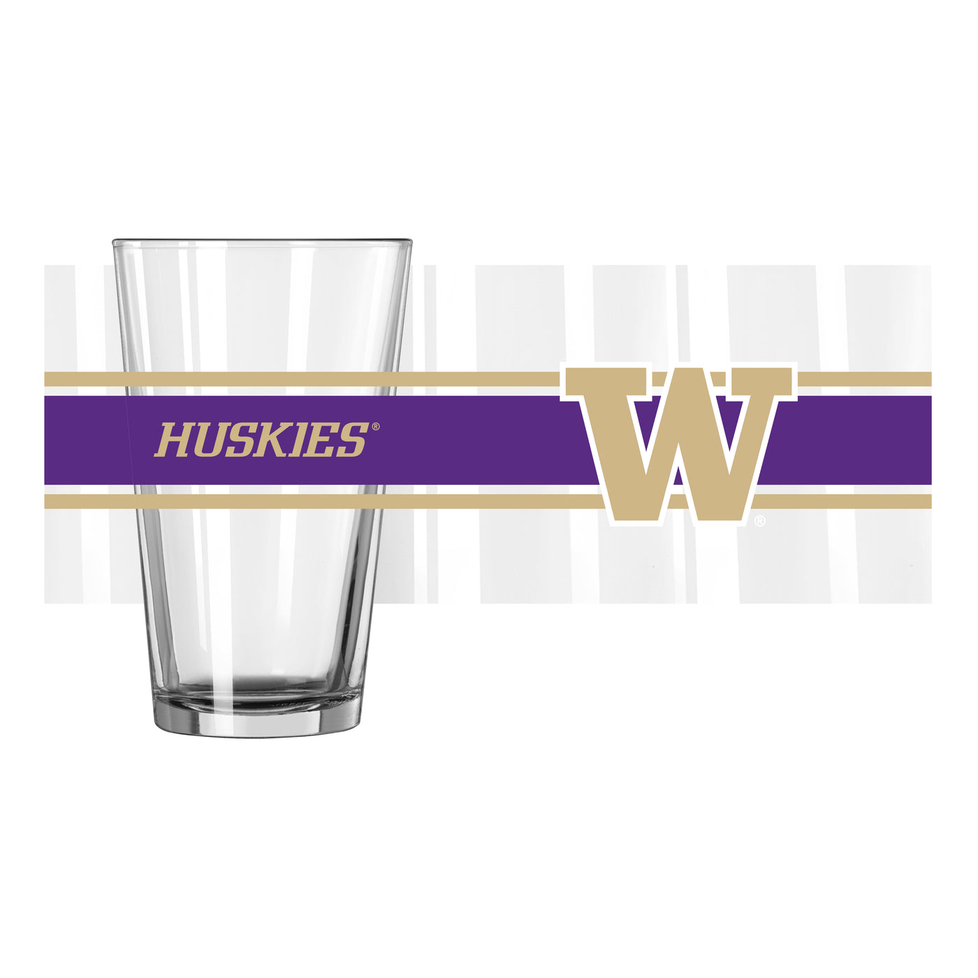 Washington 16oz Stripe Pint Glass