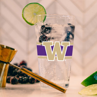 Washington 16oz Stripe Pint Glass