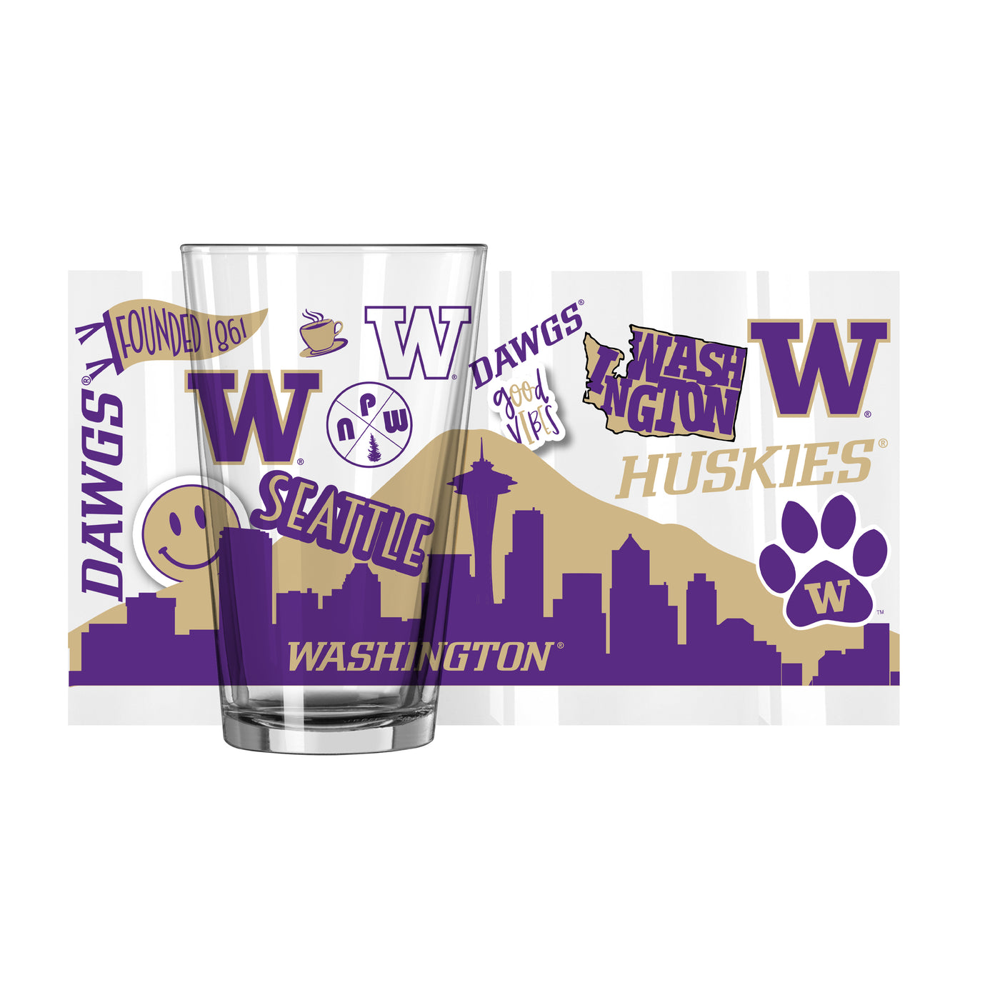 Washington 16oz Native Pint Glass