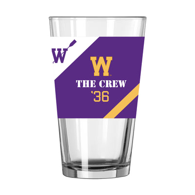 Washington The Crew 16oz Pint Glass - Logo Brands