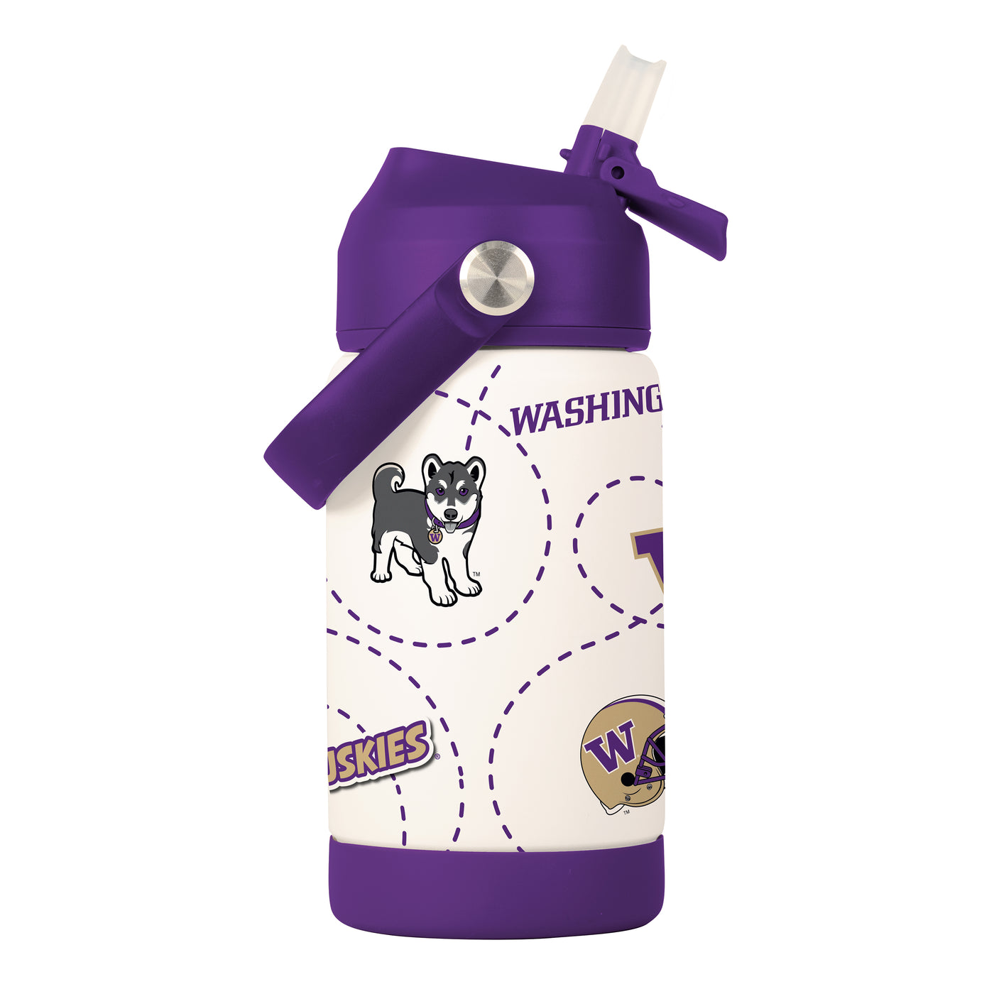 Washington 12oz Mascot SS Kids Bottle