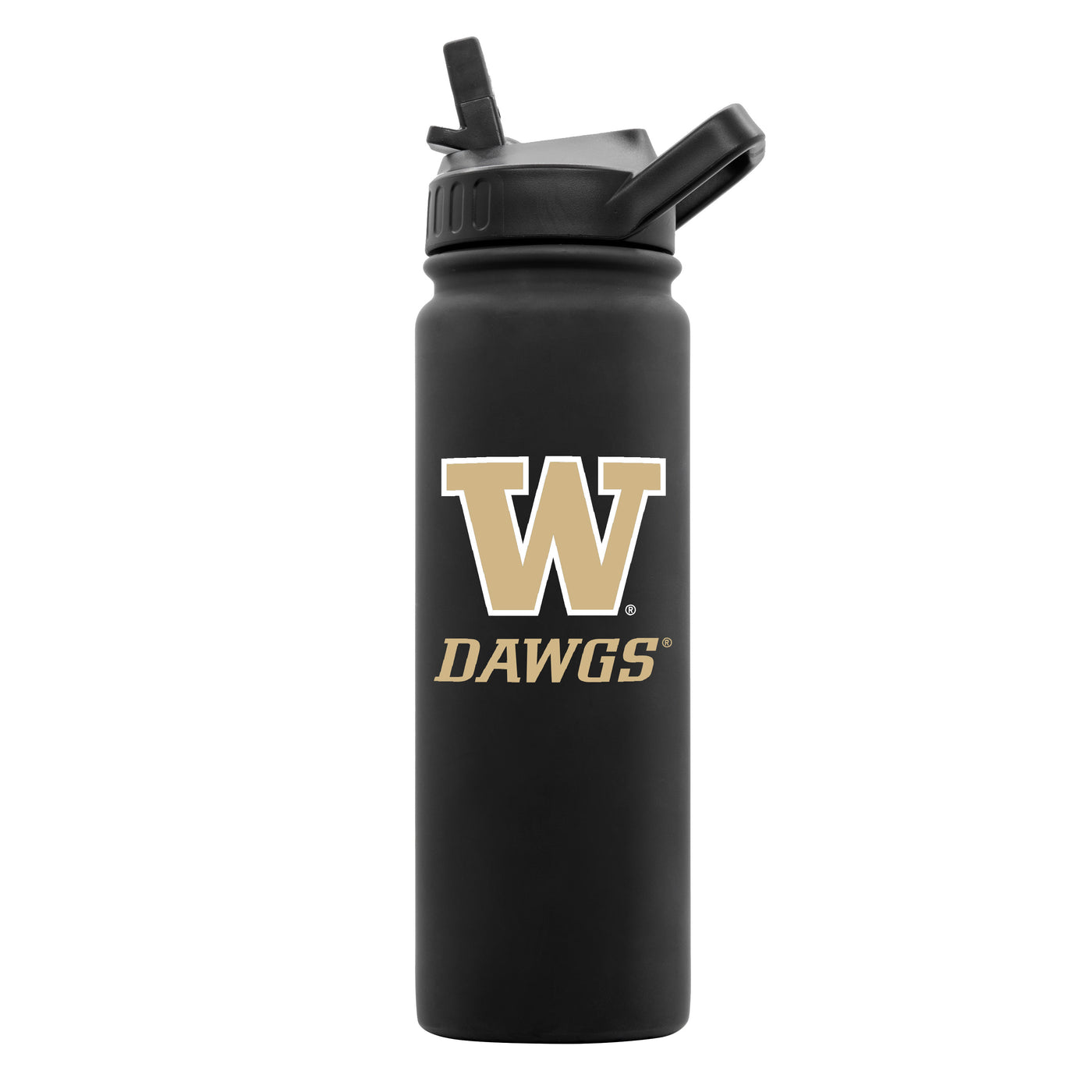 Washington 24oz Black Soft Touch Dbl Wall Btl