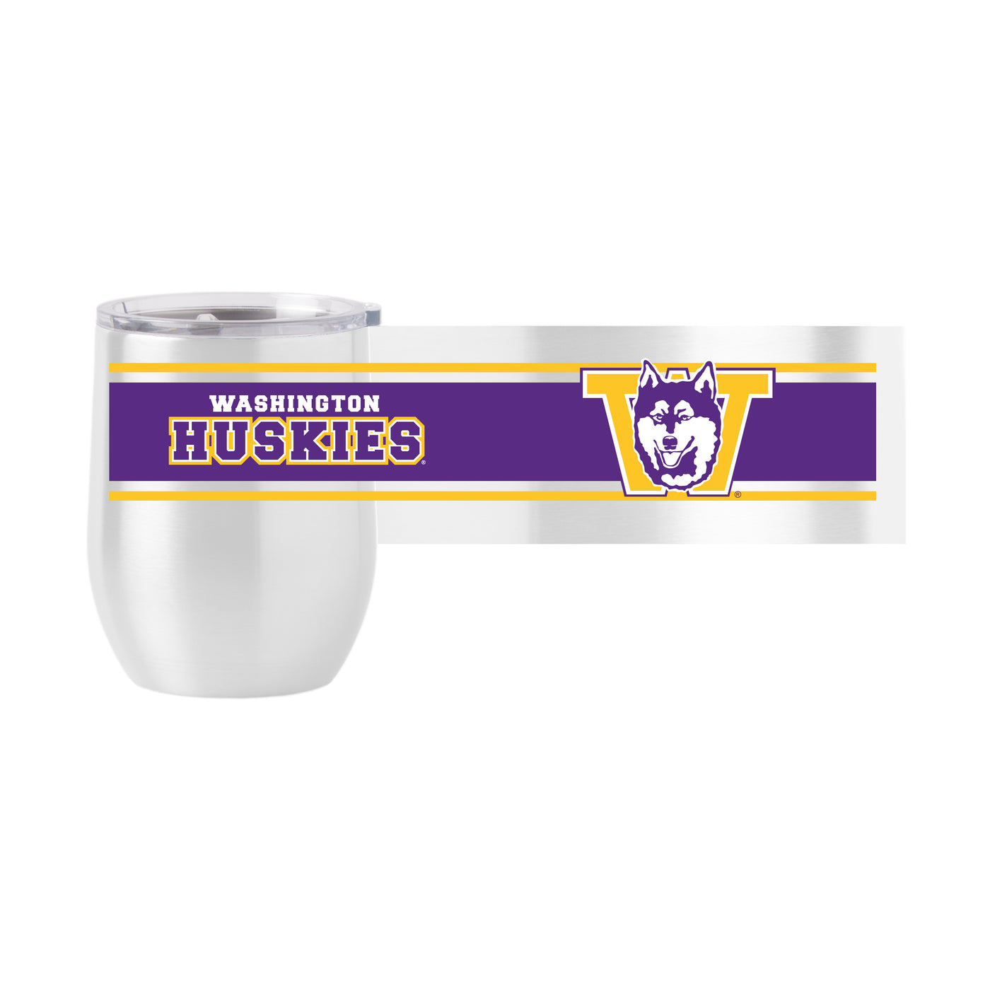Washington 16oz Vault Stripe Stainless Curved Beverage