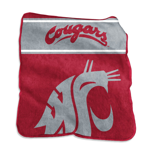 Washington State Raschel Blanket by Logo Brands, 60x80 inches, featuring a cozy, soft fabric with Washington state map design.