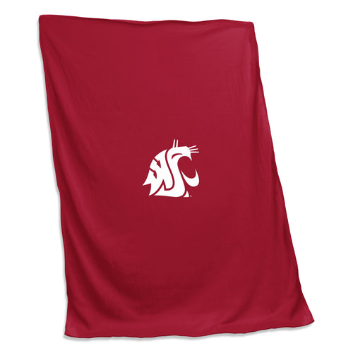 WA State Sweatshirt Blanket from Logo Brands, cozy blanket with Washington state design and sweatshirt fabric texture.