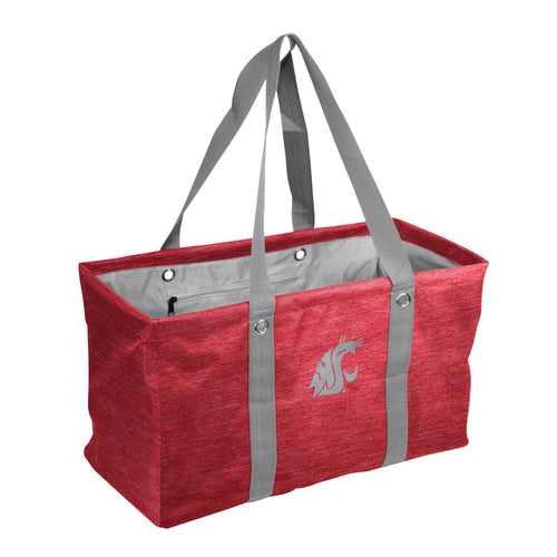 Washington State Crosshatch Picnic Caddy bag by Logo Brands, featuring crosshatch pattern and multiple compartments for outdoor picnics.