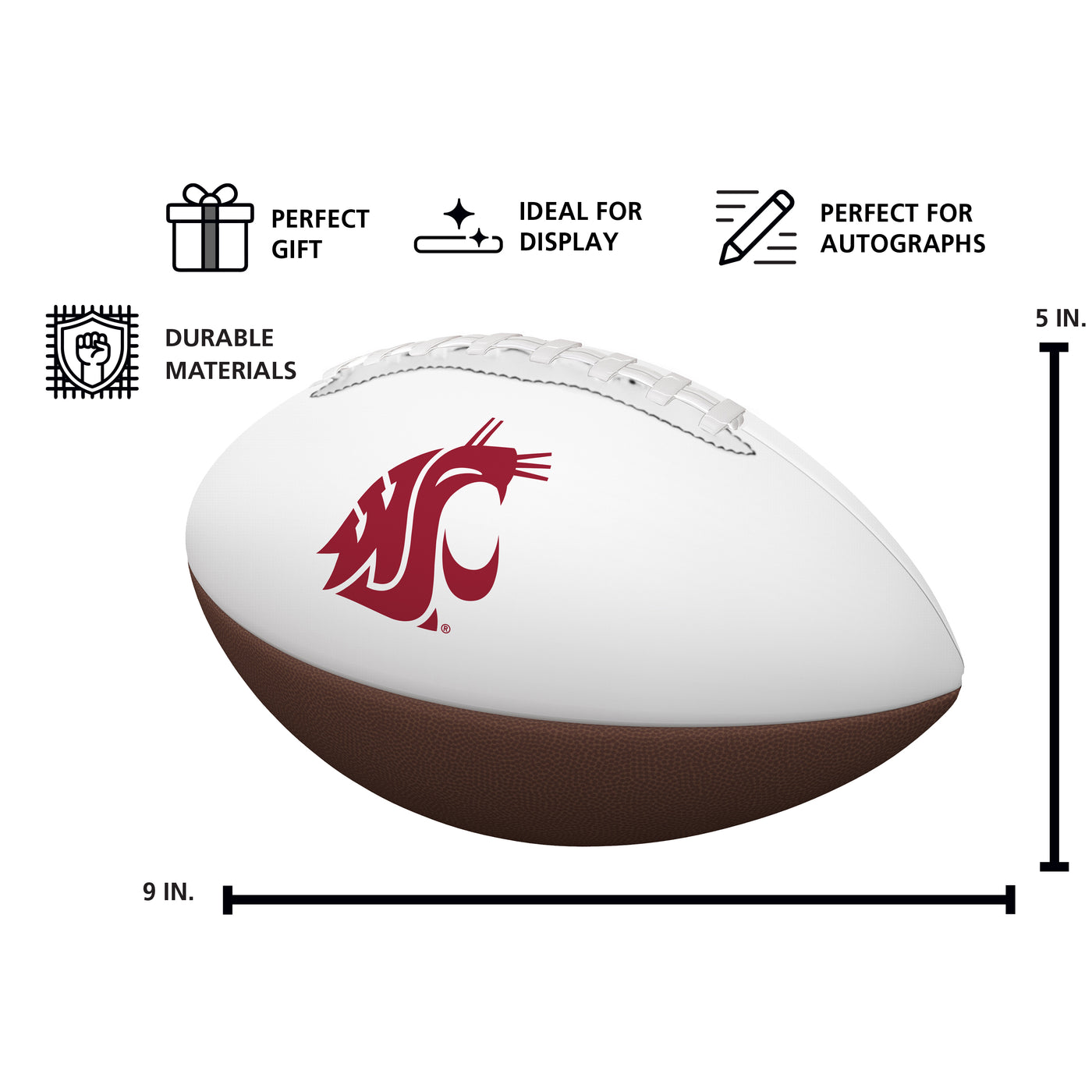 Washington State Mini Autograph Football - Logo Brands