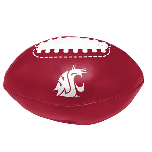 Soft micro football by Logo Brands for recreation, featuring the Washington State logo on a miniature football ball.